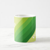 Mug Rayures Vertes sur nénuphar avec nom (Centre)