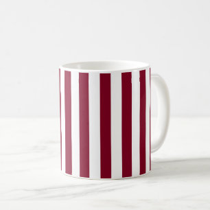 Mug Rayures verticales bordeaux et blanc