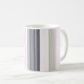Mug Rayures verticales grises et roses. (Devant droit)