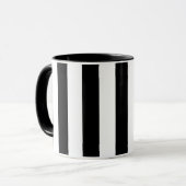 Mug Rayures verticales noires et blanches (Devant gauche)