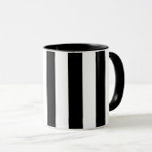 Mug Rayures verticales noires et blanches (Devant droit)