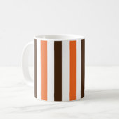 Mug Rayures verticales orange marron (Devant gauche)