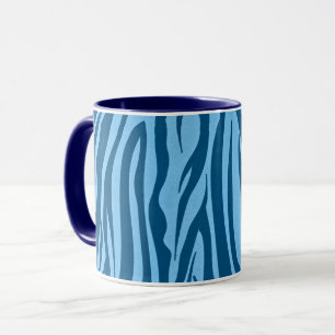 Mug Rayures Zèbre Bleu