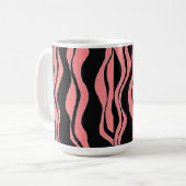 Mug Rayures zèbre noir et rose (Devant gauche)
