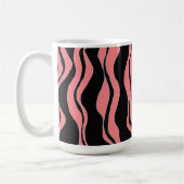 Mug Rayures zèbre noir et rose (Gauche)