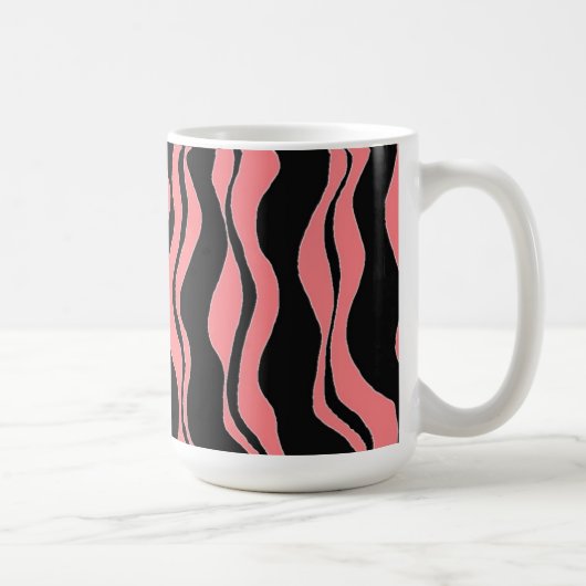 Mug Rayures zèbre noir et rose (Droite)