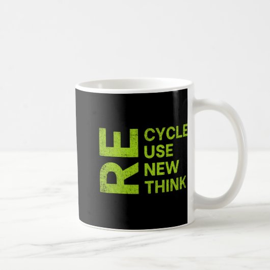 Mug Re Cycle Use New Think Earthday Save The Enviormen (Droite)