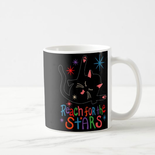 Mug Reach For The Stars Funny Cat  (Droite)