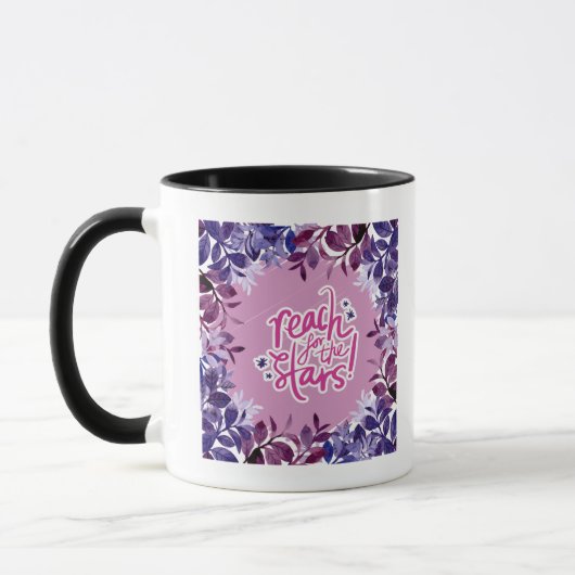 Mug Reach For the Stars in Purple Color (Gauche)