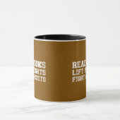 Mug Read Books Lift Weights Fight Fascists (Centre)