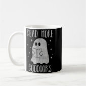 Mug Read More Boooooks Funny Cute Halloween Ghost Read (Gauche)