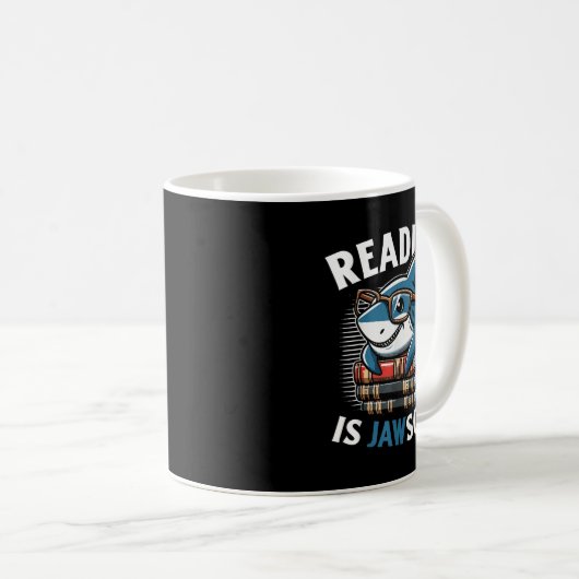 Mug Reading Is Jawsome Shark Books Bookworm Reader (Devant droit)