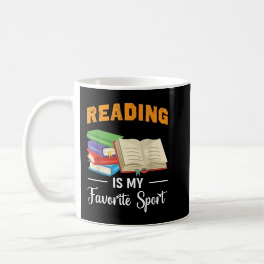 Mug Reading Is My Favorite Sport T-Shirt (Gauche)