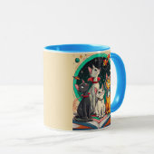 Mug Reading Opens a Gateway to Cosmic Cat Adventures (Devant droit)