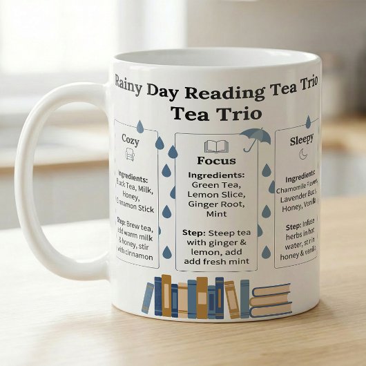 Mug Reading Tea Steeping Guide for Rainy Days 