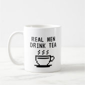 Mug Real Men Buvez du thé drôle blanc (Gauche)