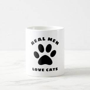 Mug Real Men Love Cats Texte Personnalisé