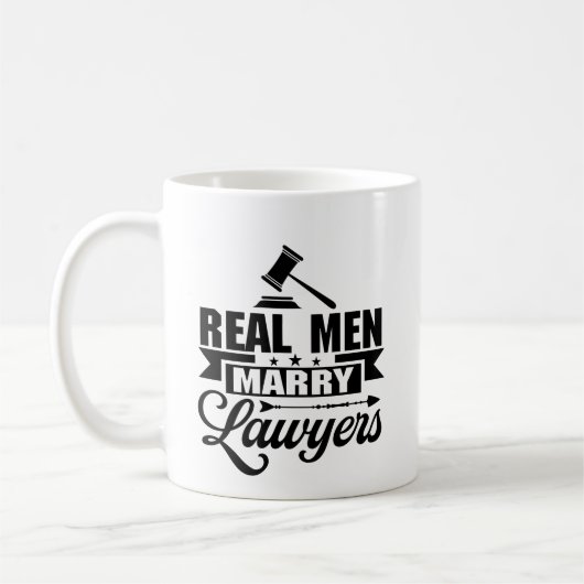 Mug Real Men Marry Lawyers Don Pour Le Mari (Gauche)