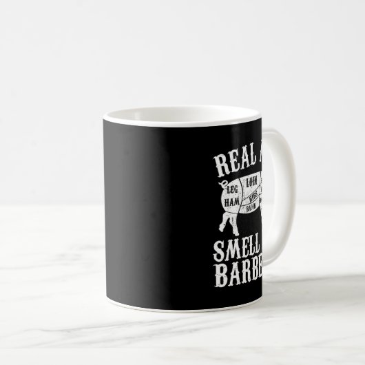 Mug Real Men Smell Like Byrbeque Bbq Byrbecue Grilling (Devant droit)