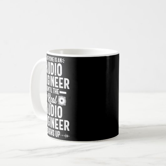 Mug Real O Engineer Sound Engineering Funny Quote  (Devant gauche)