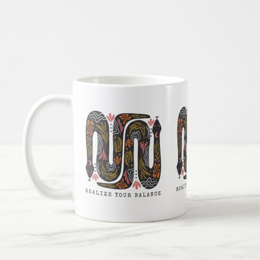 Mug Réalisez Votre Équilibre Serpents Floraux (Gauche)