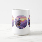 Mug Realistic Eagle on Rock – Majestic Wildlife Scene (Centre)