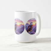 Mug Realistic Eagle on Rock – Majestic Wildlife Scene (Devant droit)