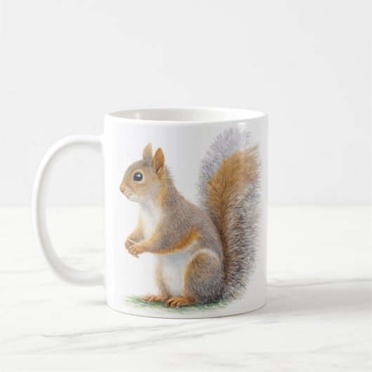 Mug Realistic Squirrel Portrait (Gauche)