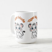 Mug Realistic White Tiger – Photorealistic Wildlife Ar (Devant gauche)