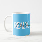 Mug Realtor Immobilier Agent Nom personnalisé Café (Gauche)