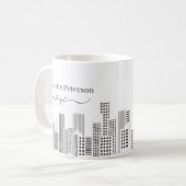 Mug Réaltor Noir & Blanc Classique (Devant gauche)