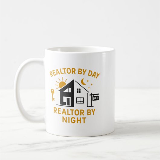Mug Realtor Realtor By Day Realtor By Night (Gauche)