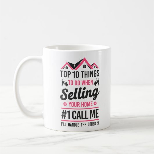 Mug Realtor Top 10 des choses à faire lors de la vente (Gauche)