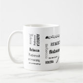 Mug Rebecca spécifique nommée (Gauche)