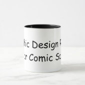 Mug Rebel de design graphique pour Comic Sans (Centre)