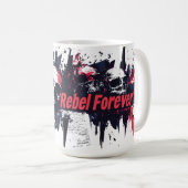 Mug "Rebel Forever" - Edgy Skull Design graphique (Devant droit)