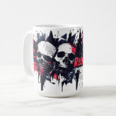 Mug "Rebel Forever" - Edgy Skull Design graphique (Devant gauche)