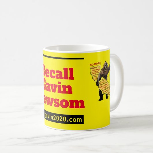 Mug recallgavin2020 tasse/support de stylet (Devant droit)
