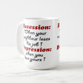 MUG RÉCESSION - DÉPRESSION (Devant gauche)