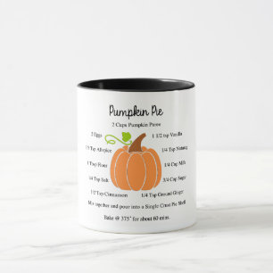 Mug Recette citrouille de tarte