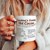 Mug Recette de cacao chaud du dimanche de grand-mère e