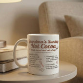 Mug Recette de cacao chaud du dimanche de grand-mère e