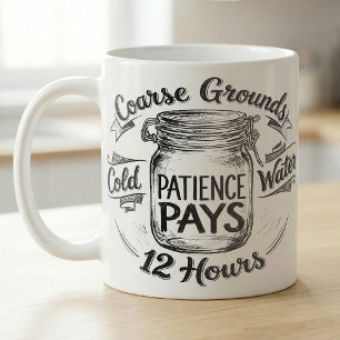 Mug Recette de café à infusion froide pendant la nuit 