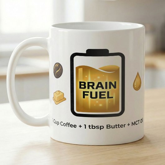 Mug Recette de café céto pour le cerveau