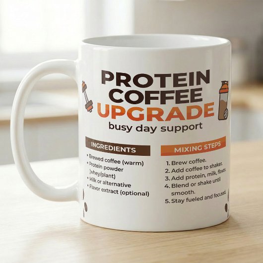 Mug Recette de café protéiné Guide rapide du matin
