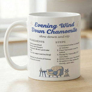 Mug Recette de camomille pour décompresser le soir