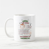 Mug Recette de cookie au cacao chaud fait maison, cade (Gauche)