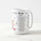 Mug Recette de gâteau aux colibris (Devant droit)