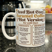 Mug Recette de Latte Caramel Chaud Cozy