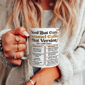 Mug Recette de Latte Caramel Chaud Cozy
